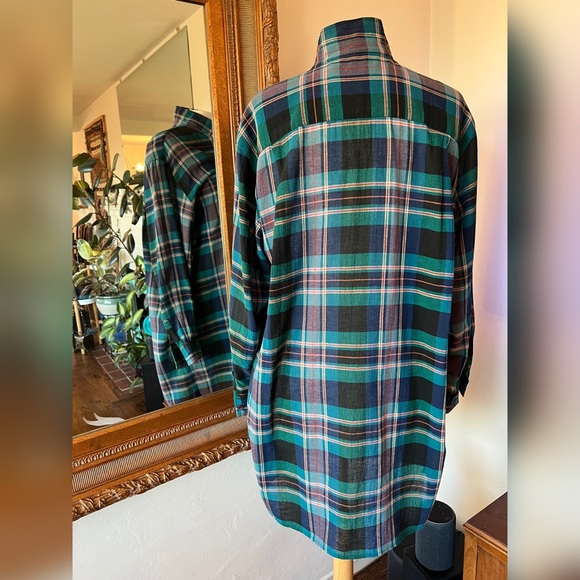 Vintage Cacharel PARIS Plaid Shirt Dress - Picture 4 of 6
